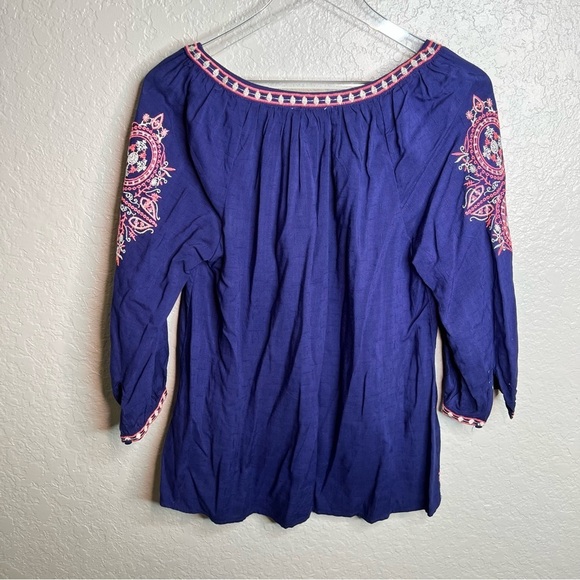 Blu Pepper Long Sleeve Embroidery Tassel Top - Picture 6 of 9